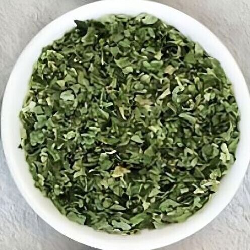 nettle tea in a white bowl