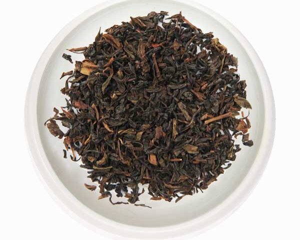 darjeeling tea in a white bowl